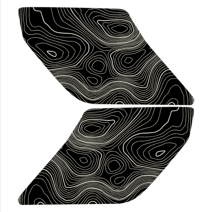 Topo Interior Sun Visor Overlays (Printed Series) - 2021+ Bronco (with Homelink)