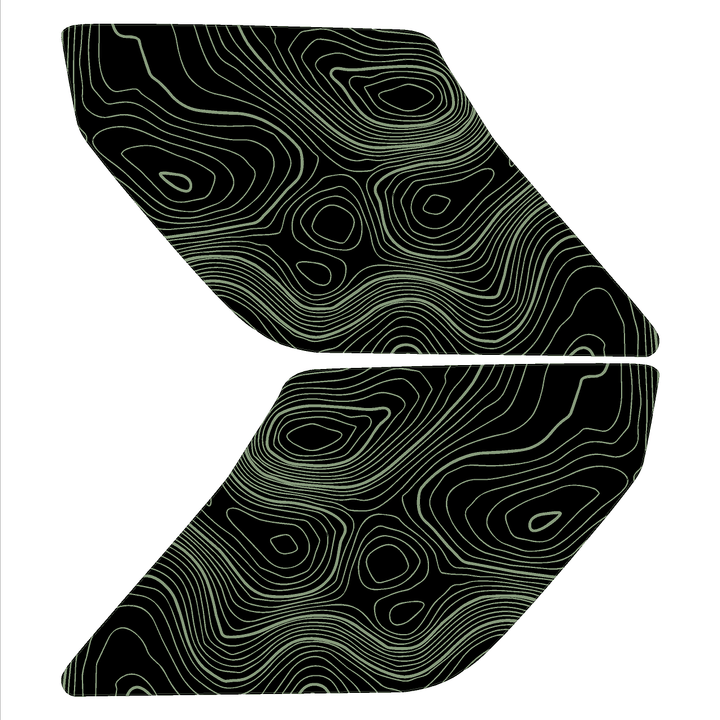 Topo Interior Sun Visor Overlays (Printed Series) - 2021+ Bronco (NO Homelink)
