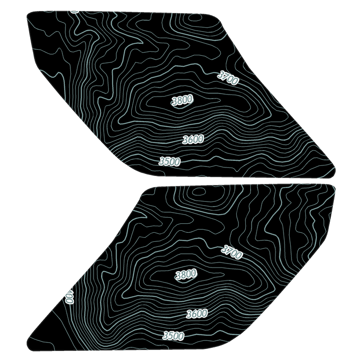 Topo Interior Door Handle Overlays - 2021+ Bronco