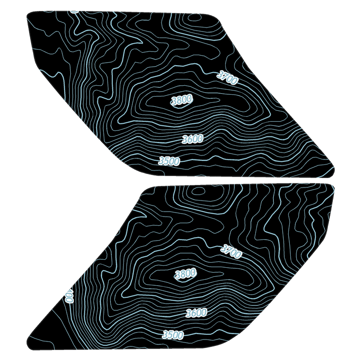 Topo Interior Sun Visor Overlays (Printed Series) - 2021+ Bronco (with Homelink)