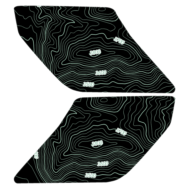 Topo Interior Door Handle Overlays - 2021+ Bronco