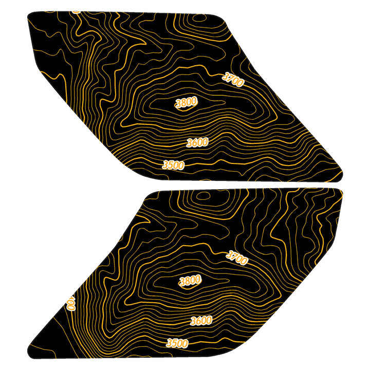 Topo Interior Sun Visor Overlays (Printed Series) - 2021+ Bronco (with Homelink)