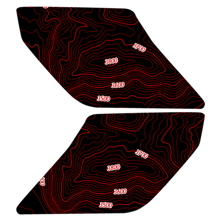 Topo Interior Door Handle Overlays - 2021+ Bronco