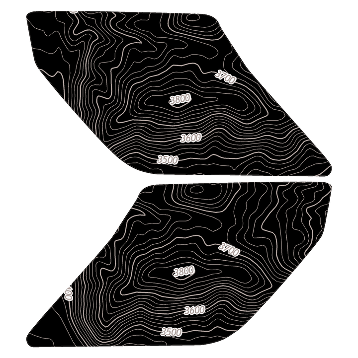 Topo Interior Lower Front Door Card Insert Overlays (Printed Series) - 2021+ Bronco 4 Door