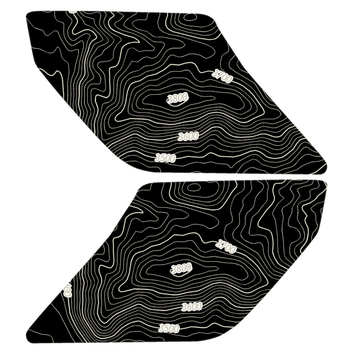 Topo Interior Lower Front Door Card Insert Overlays (Printed Series) - 2021+ Bronco 4 Door