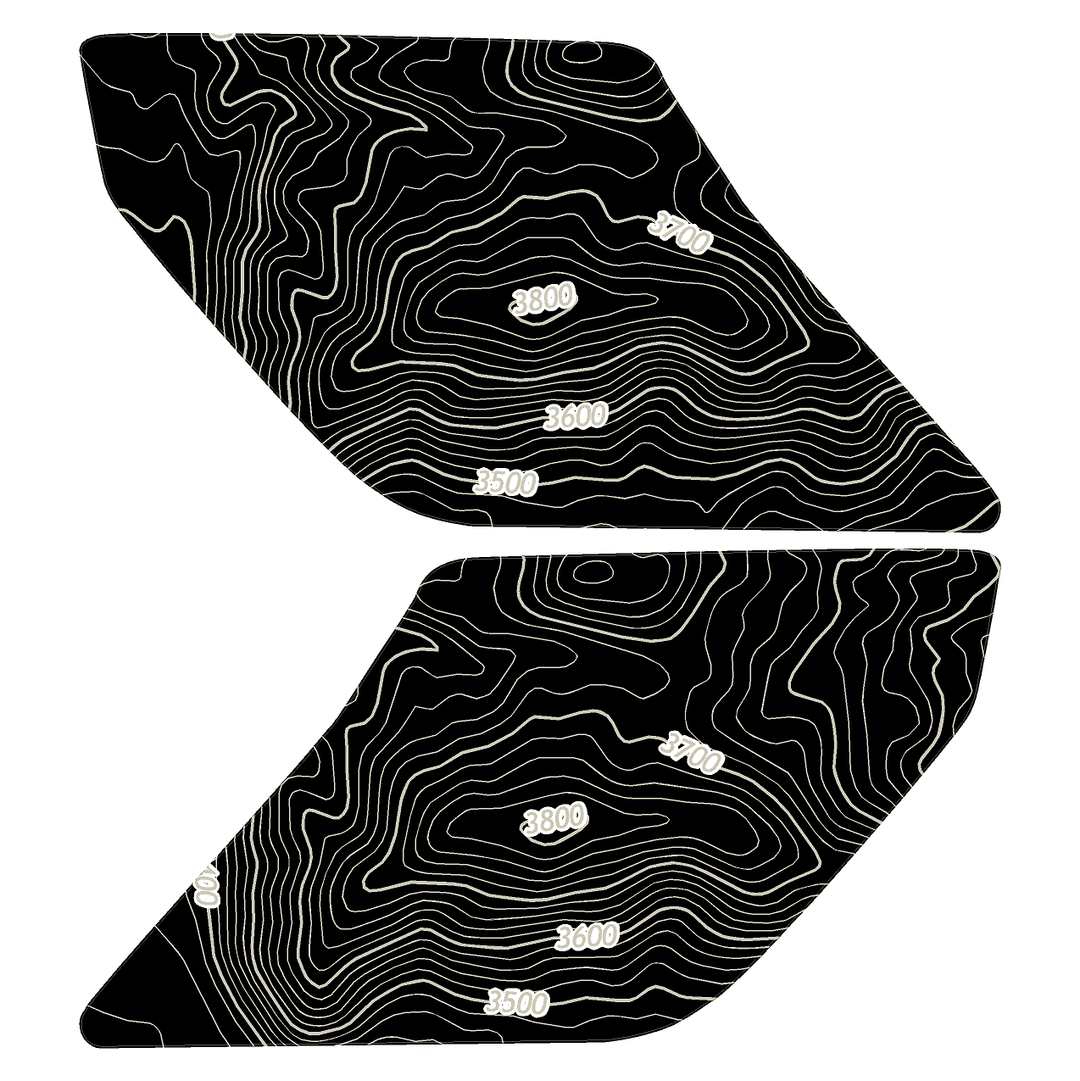 Topo Interior Door Handle Overlays - 2021+ Bronco