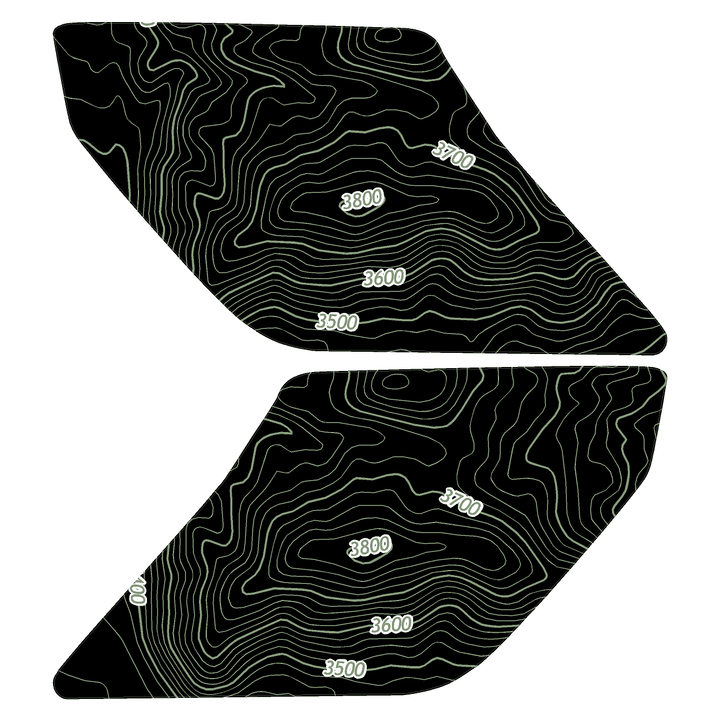 Topo Interior Door Handle Overlays - 2021+ Bronco
