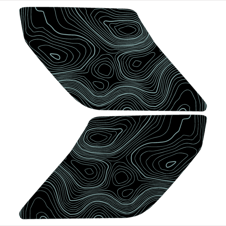 Topo Interior Lower Door Card Insert Overlays (Printed Series) - 2021+ Bronco 2 Door