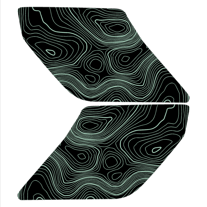 Topo Interior Lower Front Door Card Insert Overlays (Printed Series) - 2021+ Bronco 4 Door
