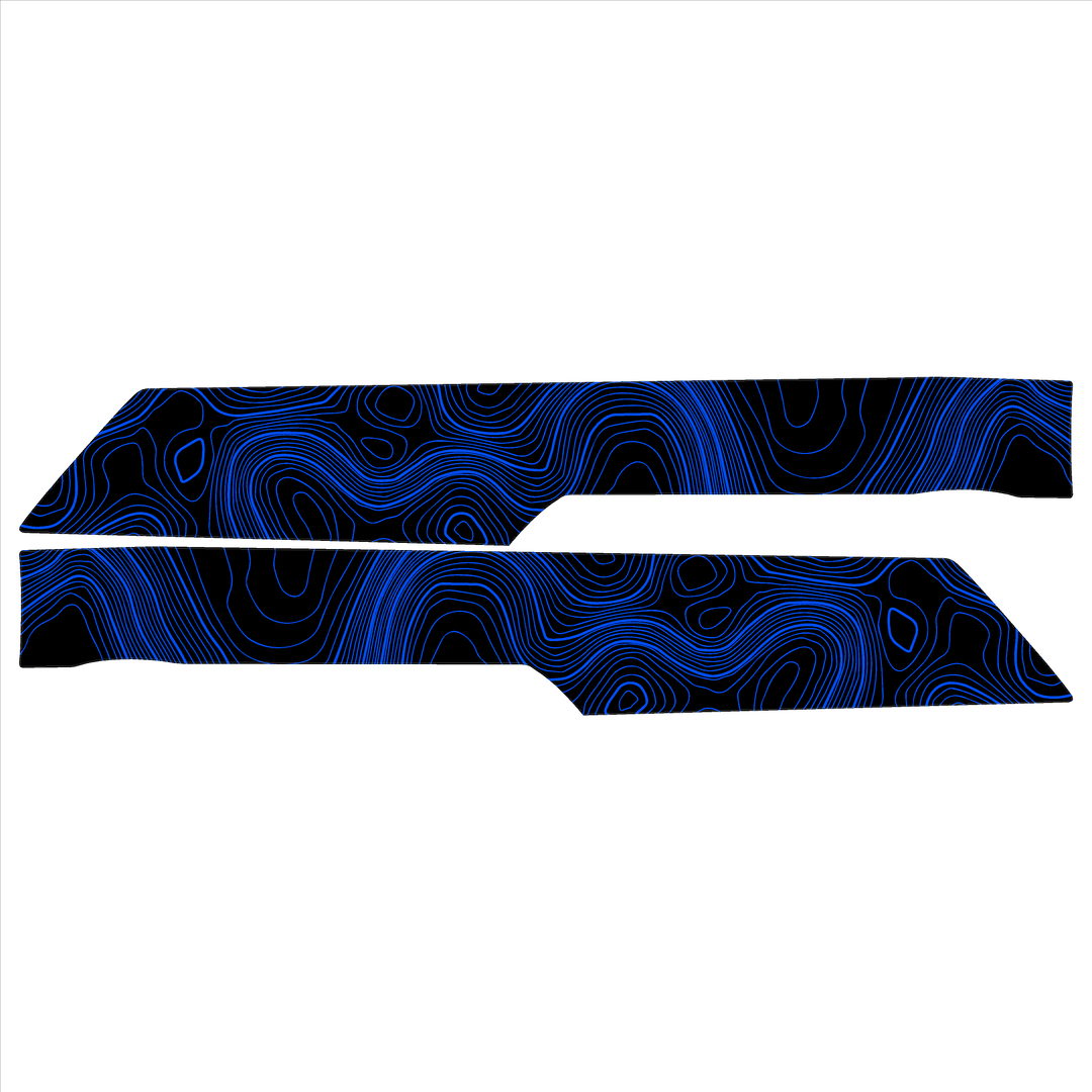 Topo Rear Interior Upper Door Card Insert Overlays (Printed Series) - 2021+ Bronco 4 Door