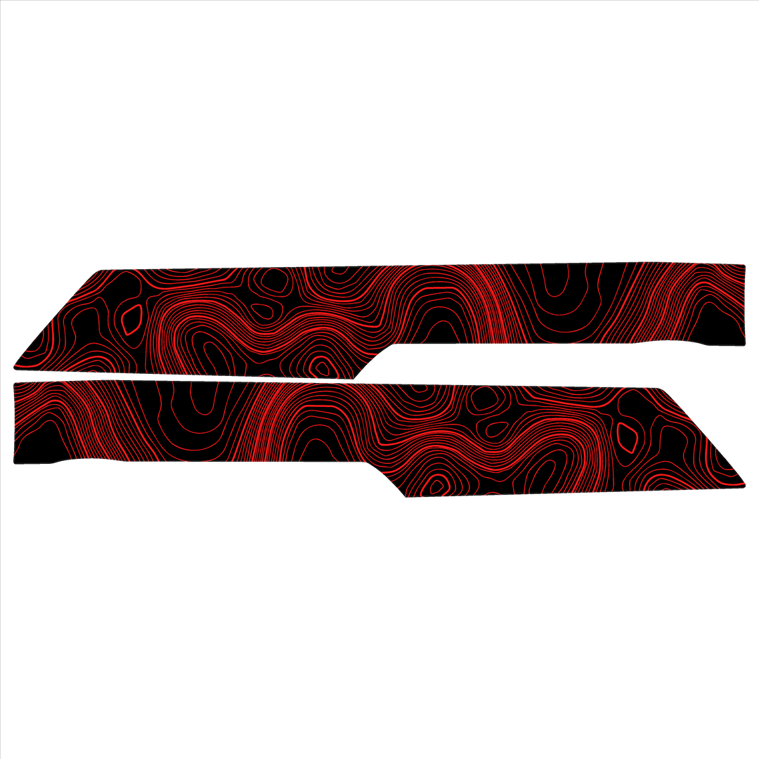 Topo Rear Interior Lower Door Card Insert Overlays (Printed Series) - 2021+ Bronco 4 Door