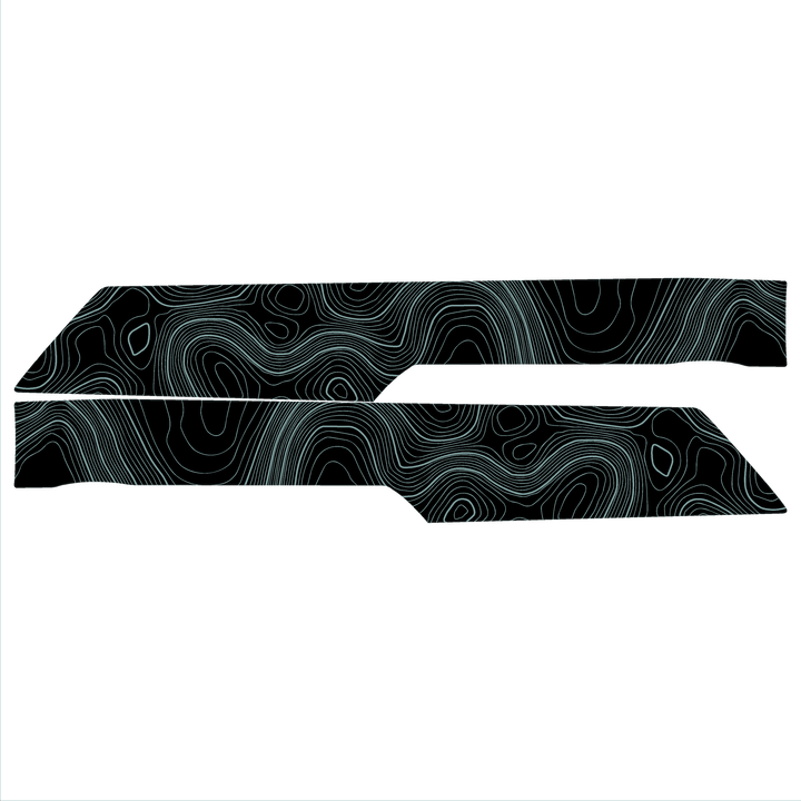 Topo Rear Interior Lower Door Card Insert Overlays (Printed Series) - 2021+ Bronco 4 Door