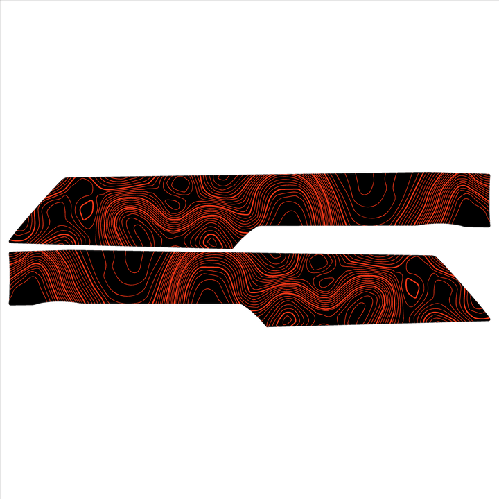 Topo Rear Interior Upper Door Card Insert Overlays (Printed Series) - 2021+ Bronco 4 Door