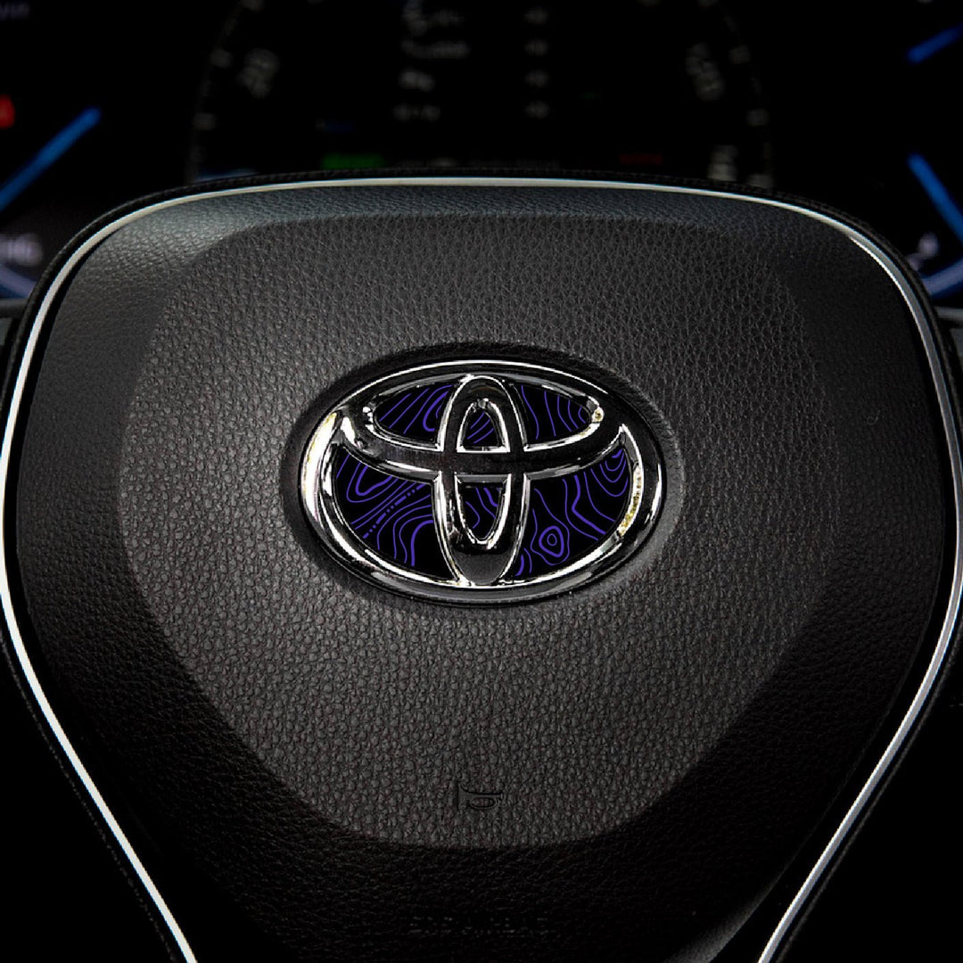 Topographical Map Steering Wheel Decal for Toyota Models 2007-2024