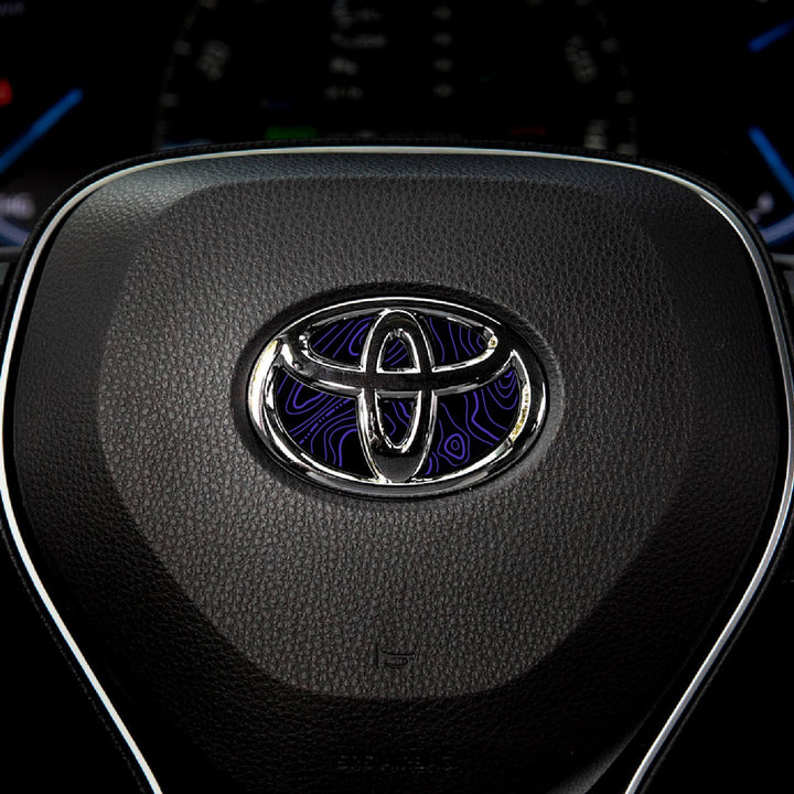 Topographical Map Steering Wheel Decal for Toyota Models 2007-2024