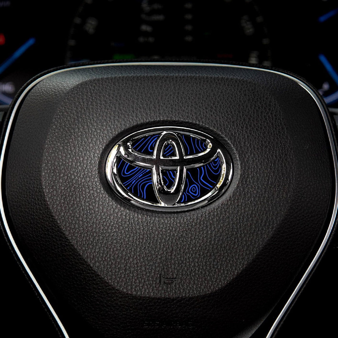 Topographical Map Steering Wheel Decal for Toyota Models 2007-2024