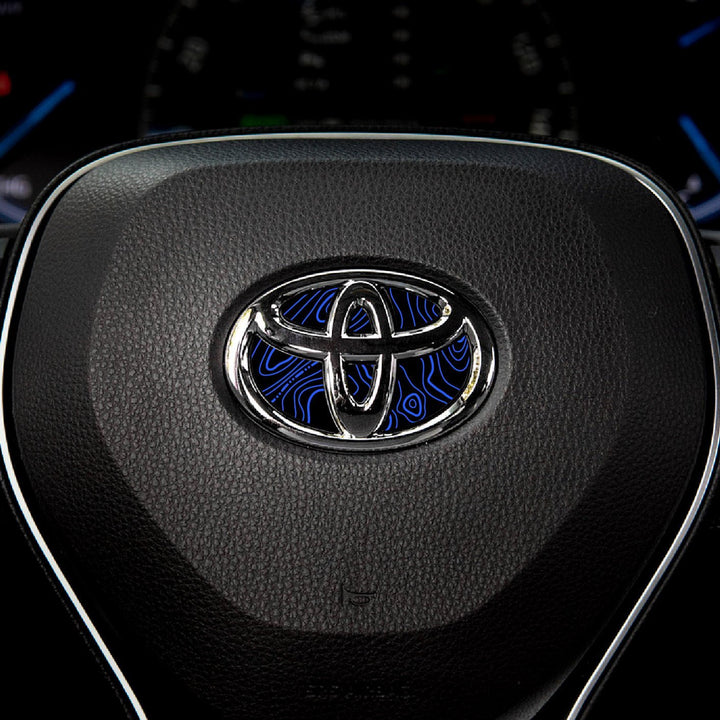 Topographical Map Steering Wheel Decal for Toyota Models 2007-2024