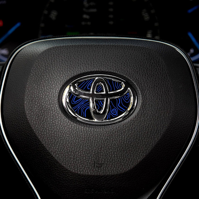 Topographical Map Steering Wheel Decal for Toyota