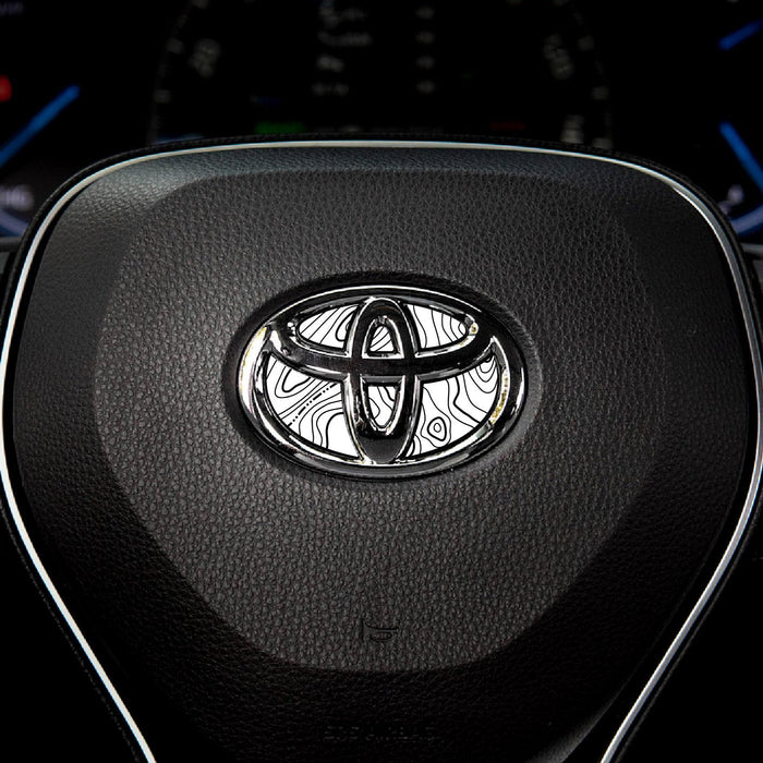 Topographical Map Steering Wheel Decal for Toyota