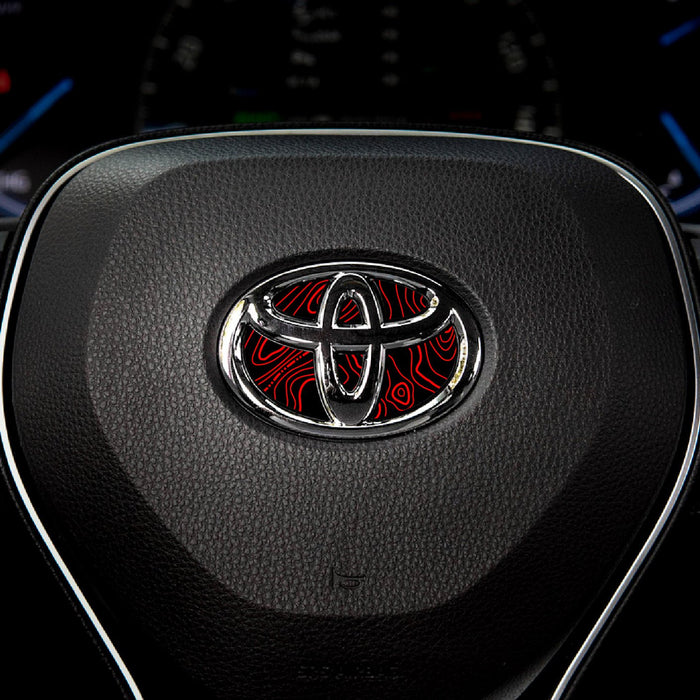 Topographical Map Steering Wheel Decal for Toyota