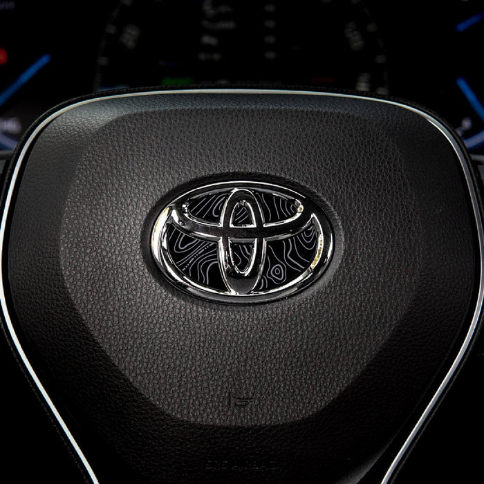 Topographical Map Steering Wheel Decal for Toyota