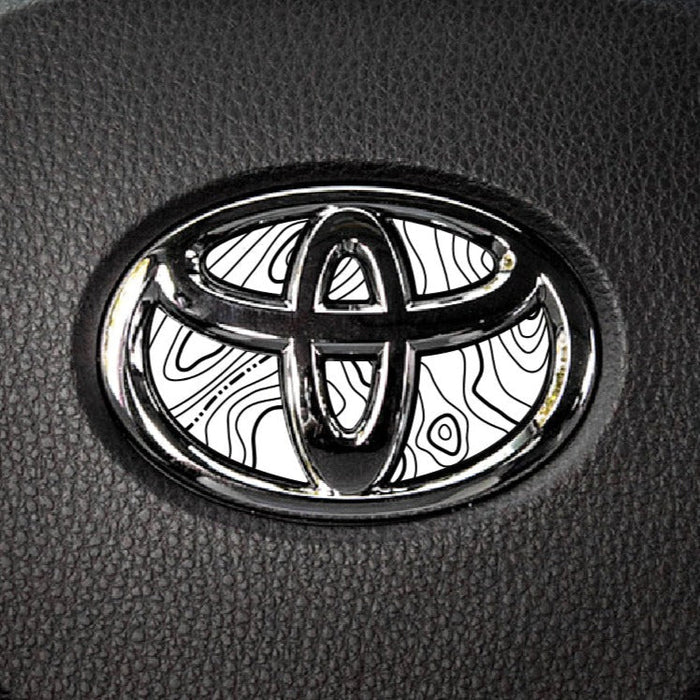 Topographical Map Steering Wheel Decal for Toyota