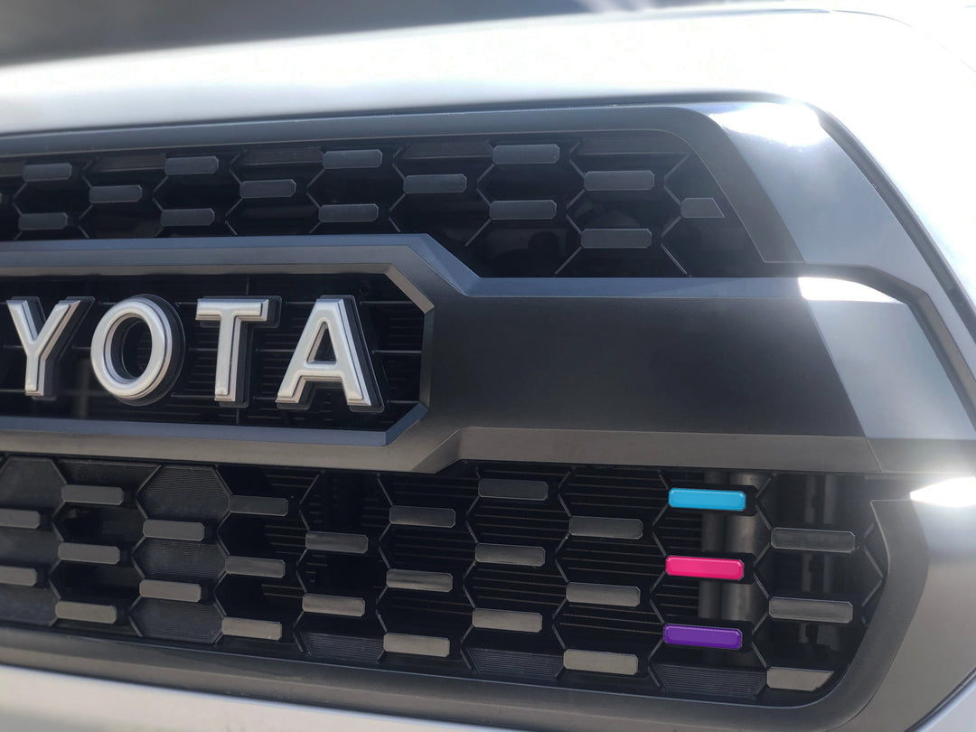 TRI-Color Grille Accent Overlays Fits 2016-2023 Toyota Tacoma TRD Pro Grille