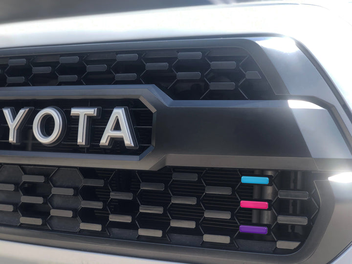 TRI-Color Grille Accent Overlays Fits 2016-2023 Toyota Tacoma TRD Pro Grille