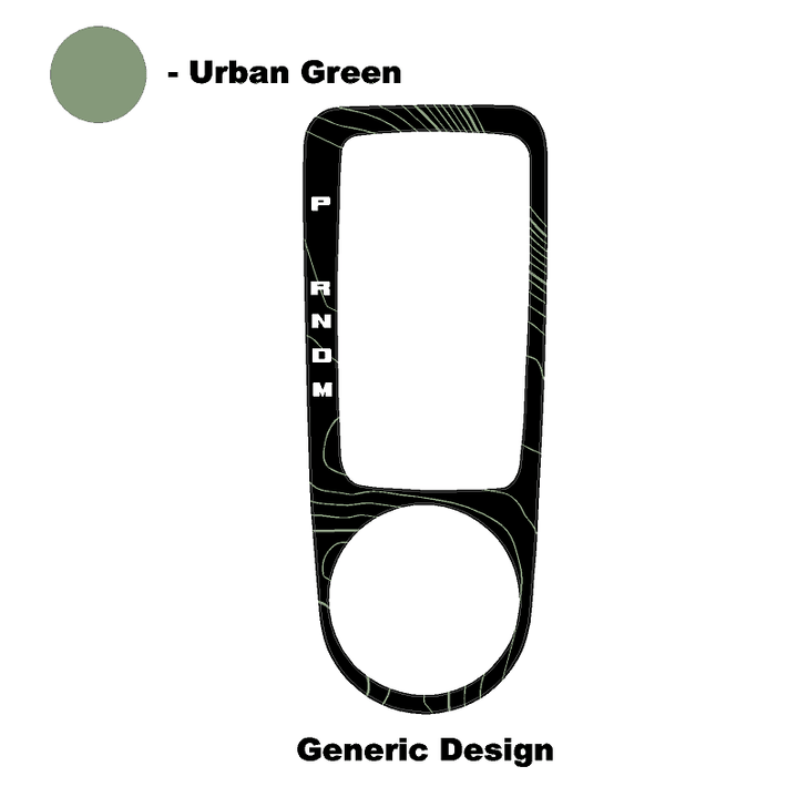 Topo Automatic Shifter Overlay (Printed Series) - 2021+ Bronco Automatic