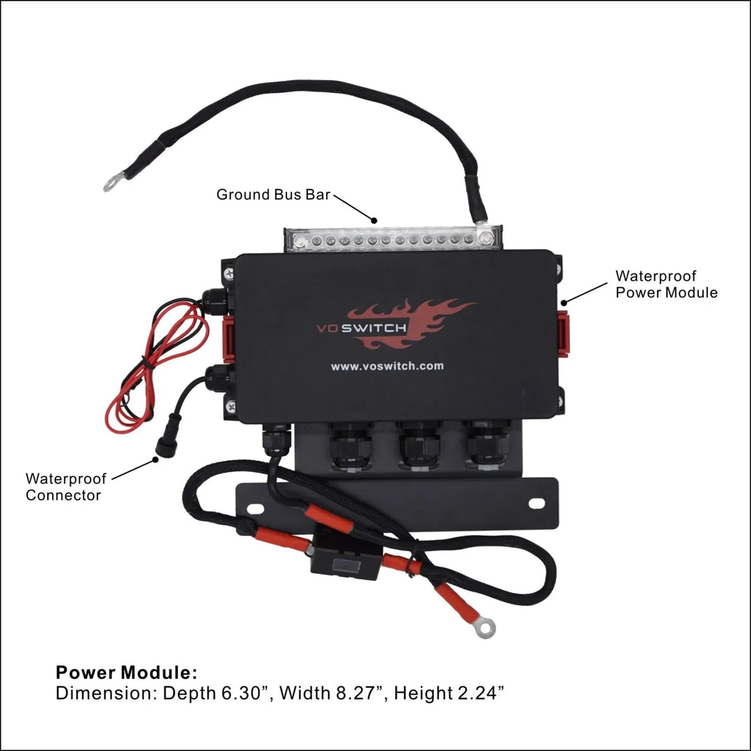 Voswitch JL120 Lower Dash Switch Panel for Jeep JL Wrangler 2018-2023 and Gladiator 2020-2023