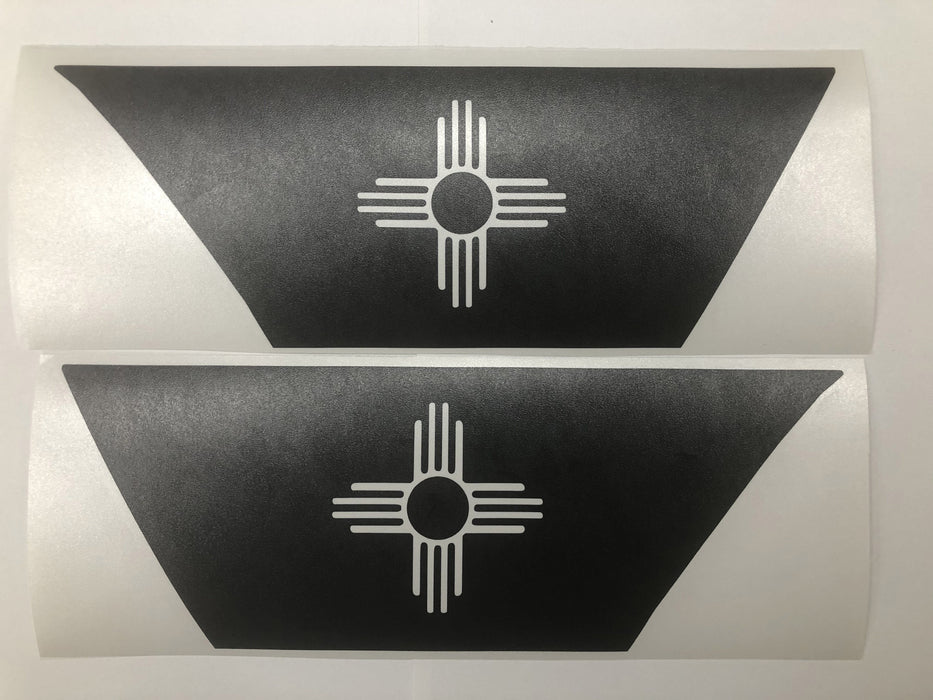 Premium Cast Matte Black Vinyl Flag Decals for Wrangler JL and Gladiator Fender Vents - TVD Vinyl Decals