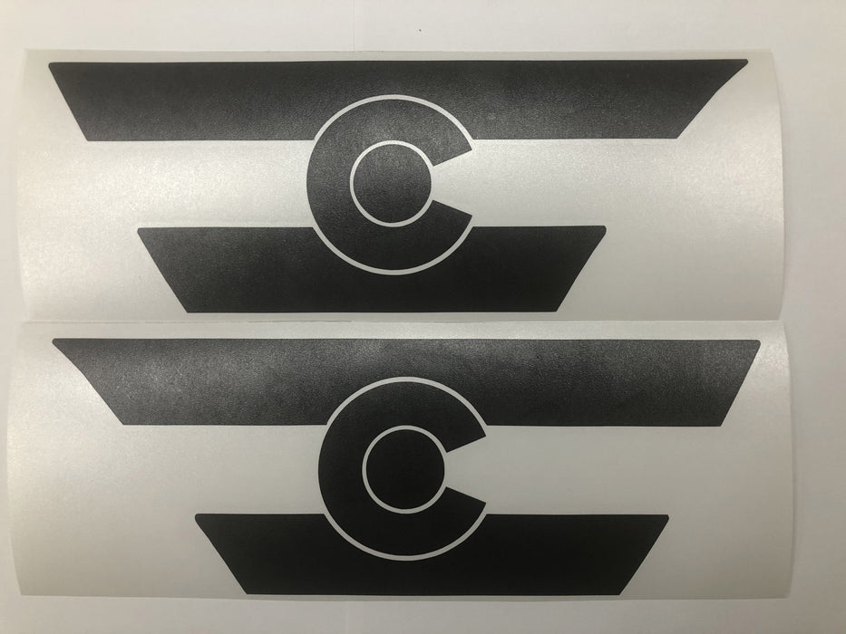 Premium Cast Matte Black Vinyl Flag Decals for Wrangler JL and Gladiator Fender Vents - TVD Vinyl Decals