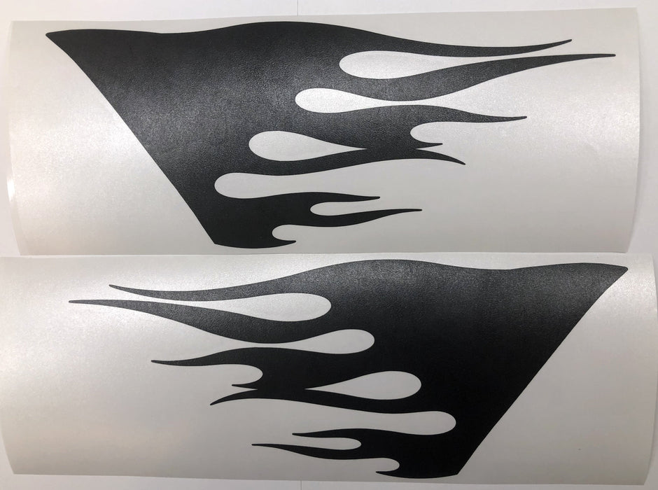 Premium Cast Matte Black Vinyl Flame Decals for Wrangler JL and Gladiator Fender Vents - TVD Vinyl Decals