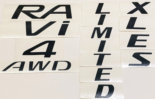 Premium Cast Vinyl Decals for 2013-2018 RAV4 Rear Door TVD Vinyl Decals 