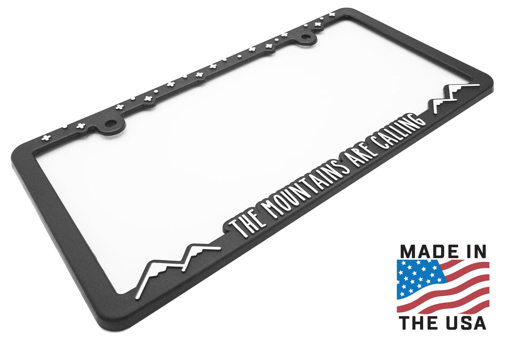 "Mountains are Calling" - License Plate Frame