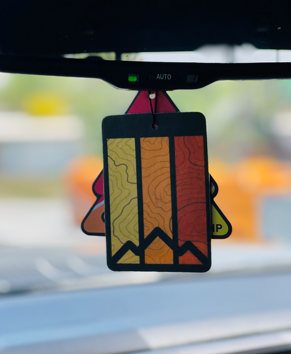 Retro Mountain Topographic Air Fresheners