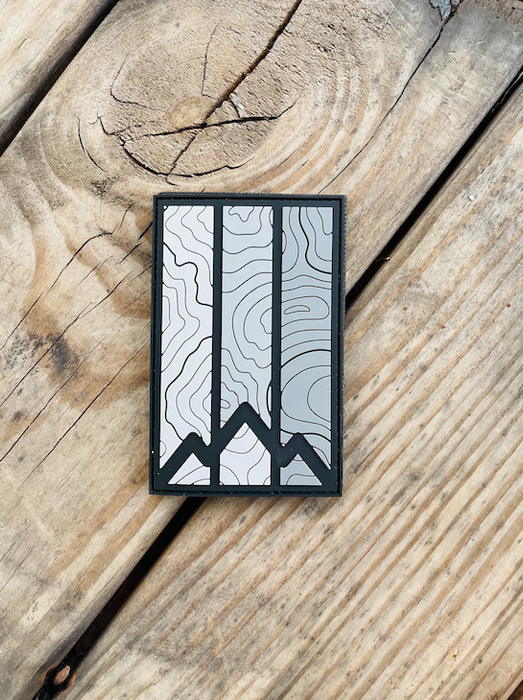 Retro Mountain Topo PVC Patch