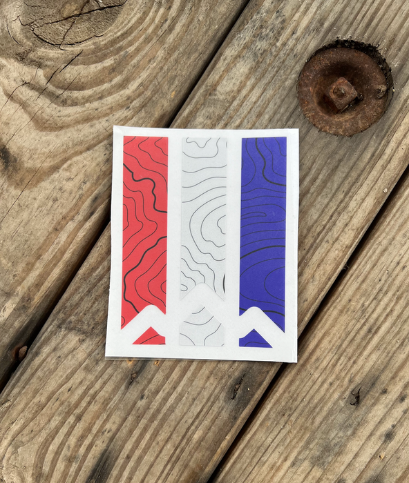 Retro Mountain Topographic Decal