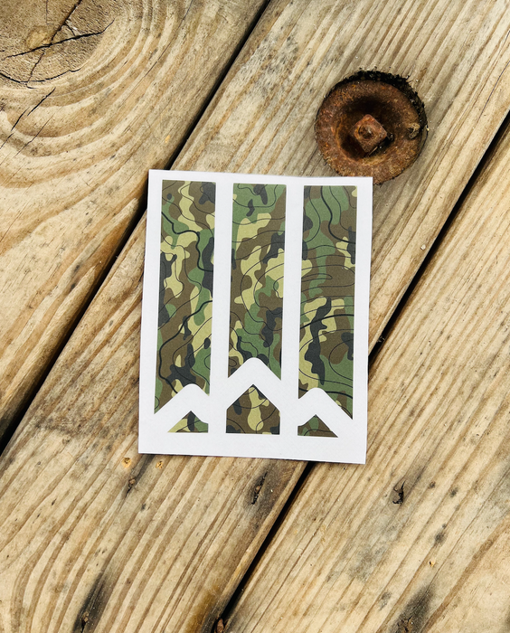 Retro Mountain Topographic Decal