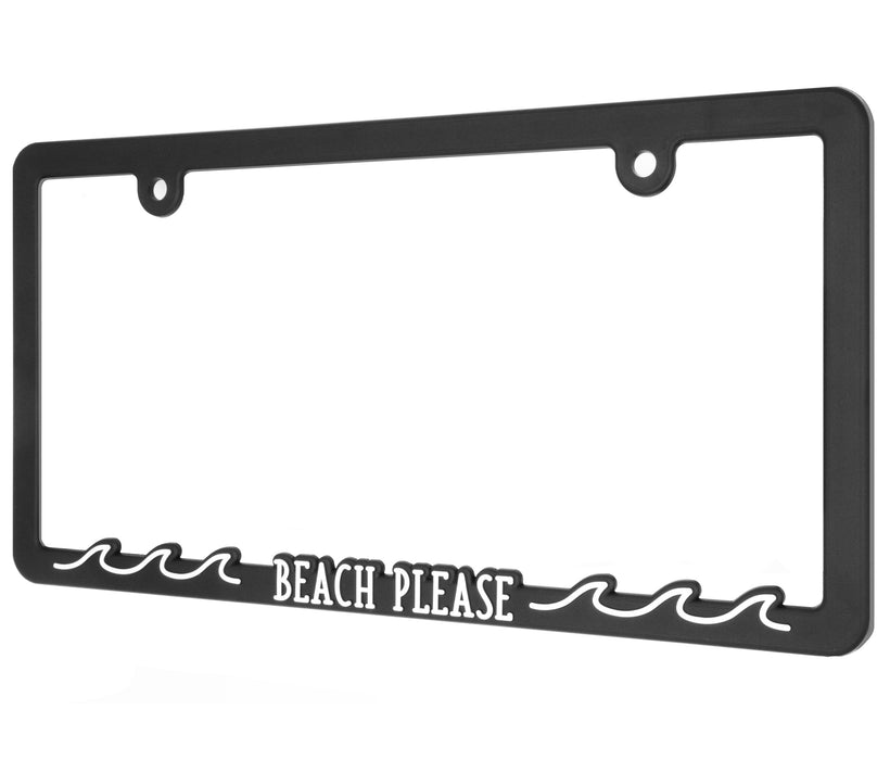 "Beach Please" License Plate Frame