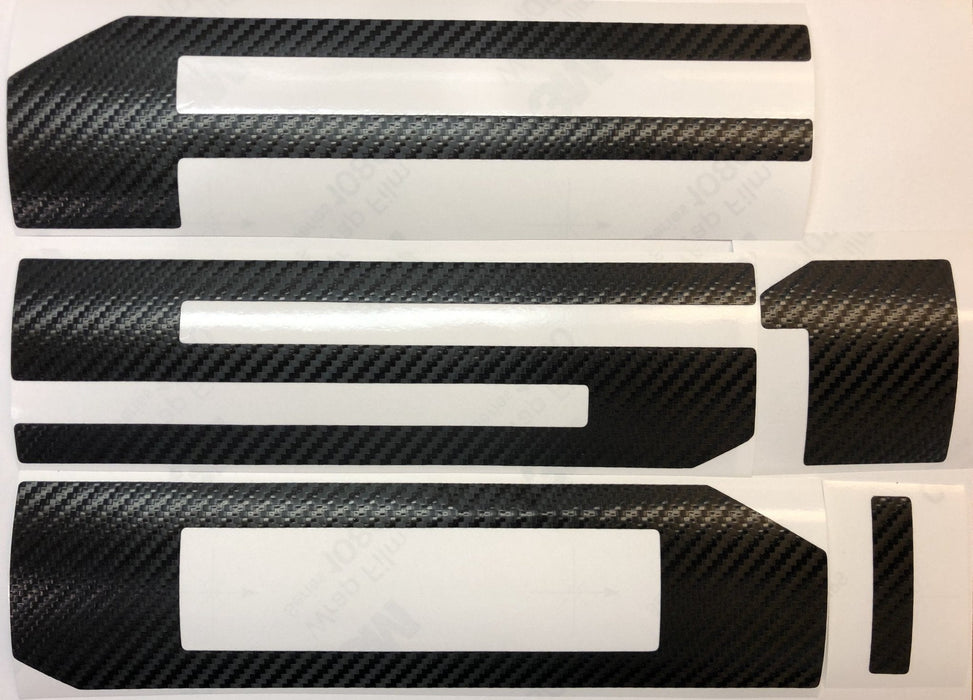 Carbon Fiber Textured Vinyl Decals for 2018-2023 F-150 Tailgate