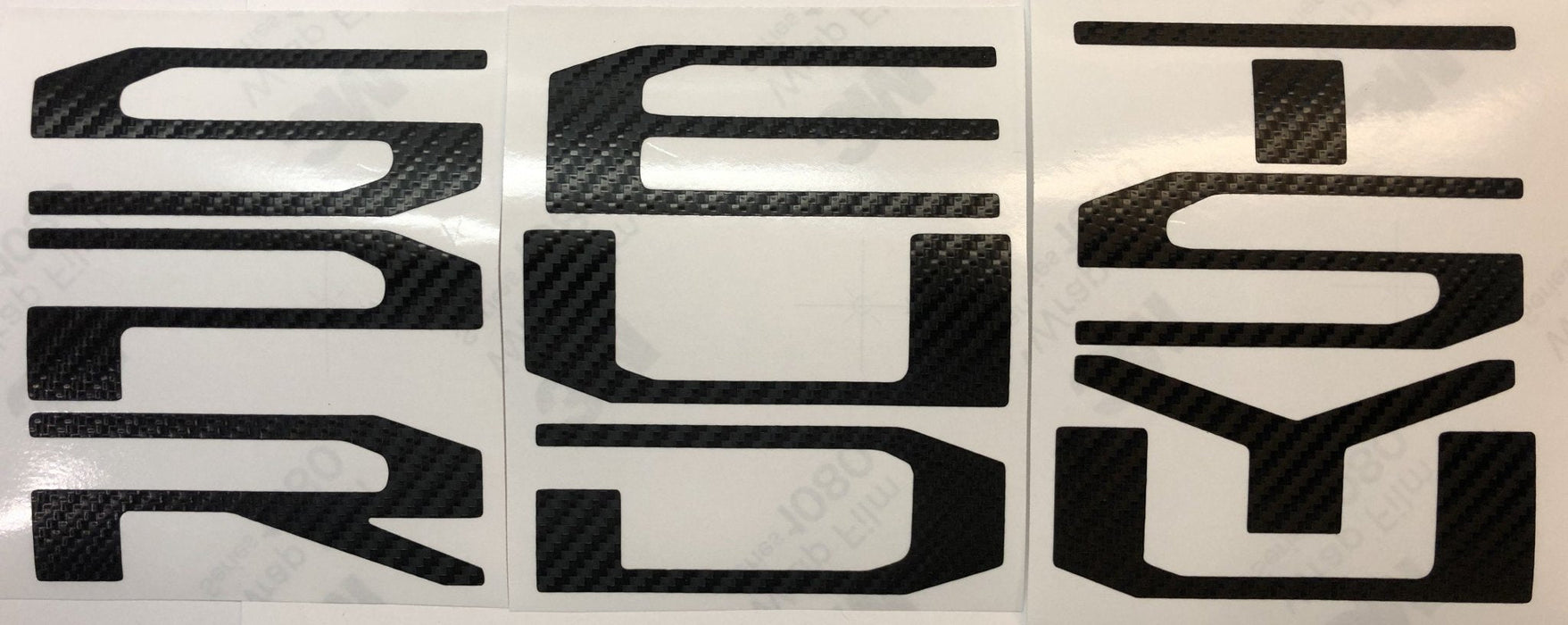 Carbon Fiber Textured Vinyl Letter Decals for 2017-2022 SUPER DUTY Tailgate
