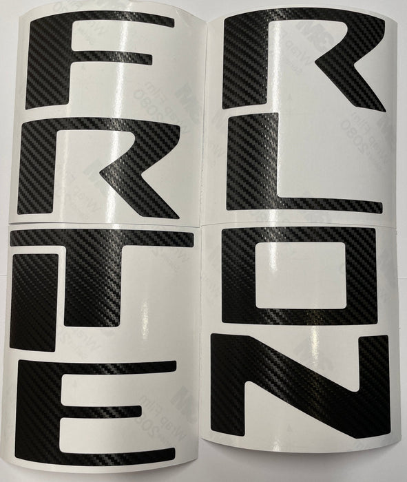 Carbon Fiber Textured Vinyl Letter Decals for 2022-2023 Frontier Tailgate