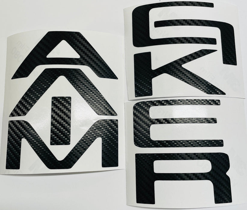 Carbon Fiber Textured Vinyl Letter Decals for 2022-2023 Maverick Tailgate