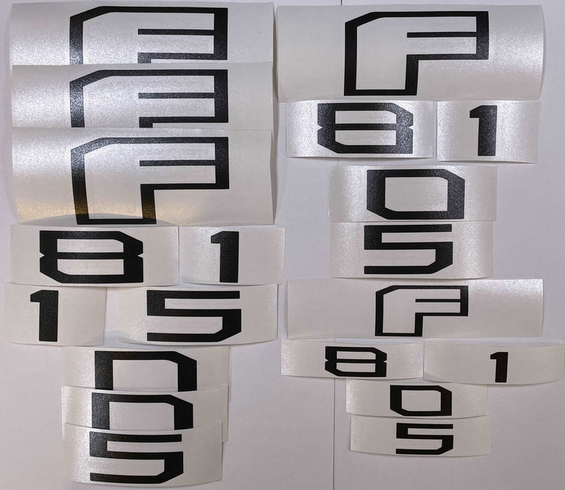 Premium Cast Vinyl Inlay Letter Decals for 2016-2020 F-150 Fender and Tailgate Emblems