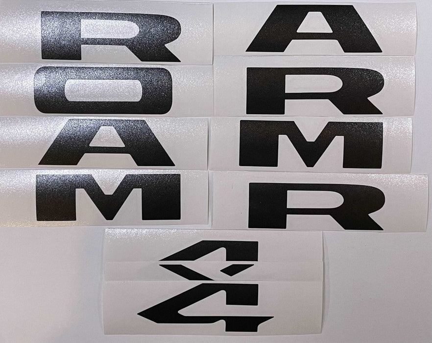 Premium Cast Vinyl Letter Decals for 2019-2023 RAM Doors