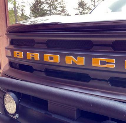 Premium Cast Vinyl Letter Decals for 2020-2023 Bronco/Bronco Sport Grille