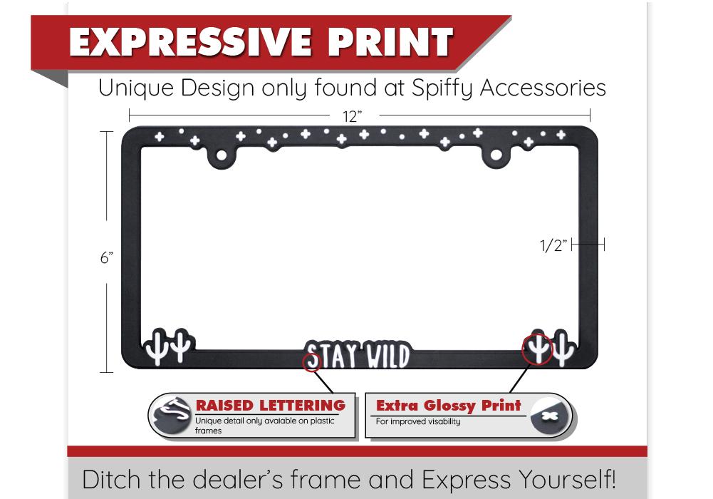 "Stay Wild" License Plate Frame